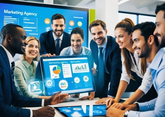 create a feature image for Digital marketing, make it be nice to showcase the portifolio feacture image, let it show agencies too, no write up just image.